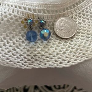 Vintage glass iridescent earrings